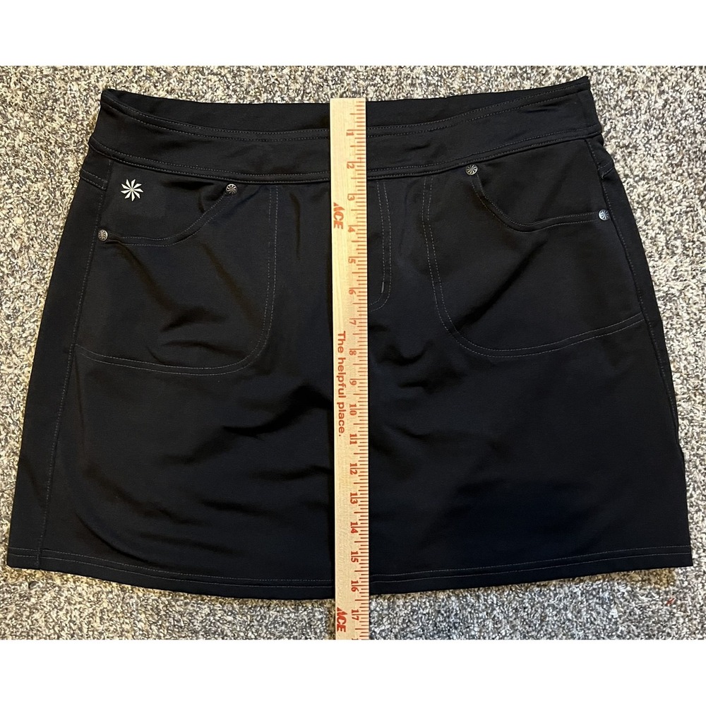 Athleta Skort Womens Medium Tall Black Athletic Running Walking Stretch Pockets‎ - Picture 8 of 8